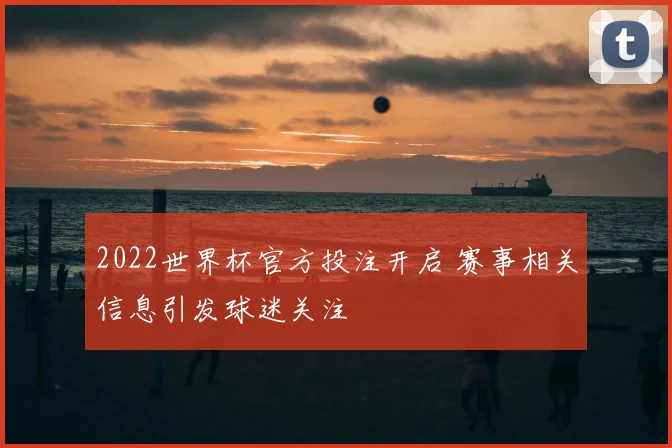 2022世界杯官方投注开启 赛事相关信息引发球迷关注