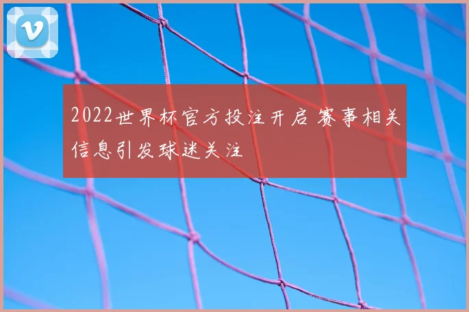 2022世界杯官方投注开启 赛事相关信息引发球迷关注